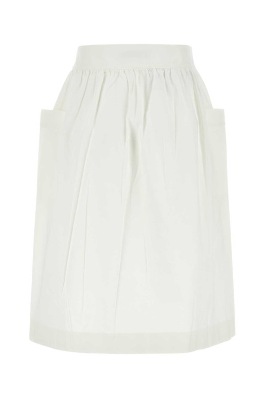 White gabardine skirt Black PRADA (P193WSOOO17G5) White gabardine skirt Black PRADA (P193WSOOO17G5)