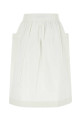 White gabardine skirt Black PRADA (P193WSOOO17G5) White gabardine skirt Black PRADA (P193WSOOO17G5)