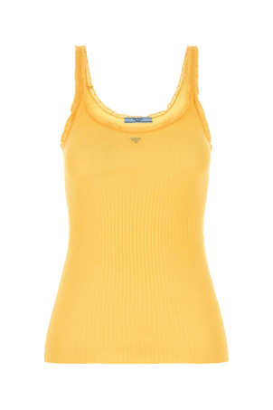 Yellow cotton tank top PRADA (P29B82SOOO17LA) Yellow cotton tank top PRADA (P29B82SOOO17LA)
