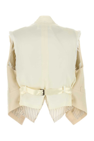 Кремовый шерстяной жилет MAISON MARGIELA (S50FB0110S53915) Кремовый шерстяной жилет MAISON MARGIELA (S50FB0110S53915)