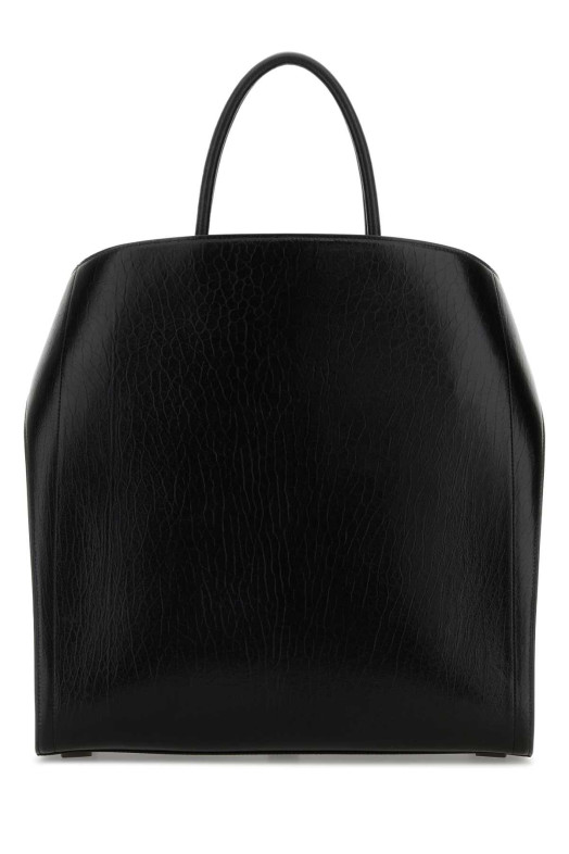 Black leather Hug shopping bag Black SALVATORE FERRAGAMO (241666787663)