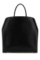 Black leather Hug shopping bag Black SALVATORE FERRAGAMO (241666787663)