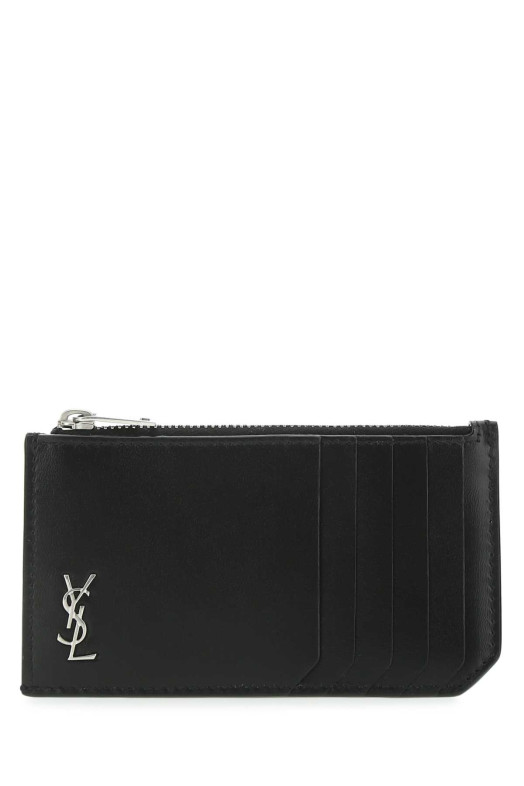 Black leather card holder Black SAINT LAURENT (6298991JB0E) Black leather card holder Black SAINT LAURENT (6298991JB0E)