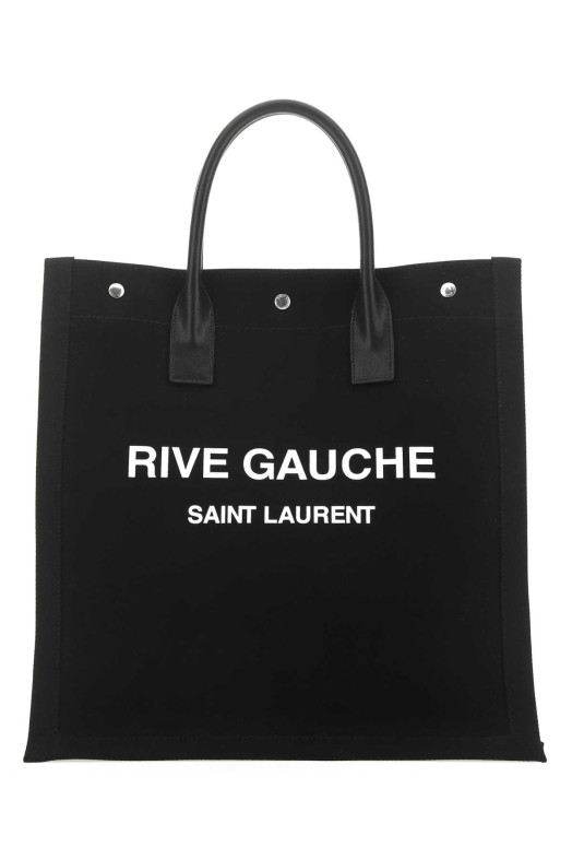 Black canvas Rive Gauche shopping bag SAINT LAURENT (632539FAAVR)