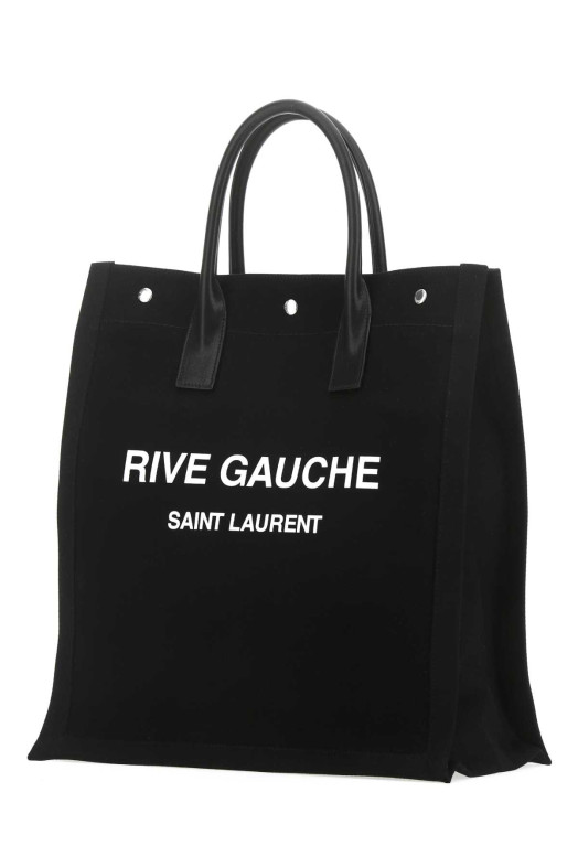 Black canvas Rive Gauche shopping bag SAINT LAURENT (632539FAAVR)