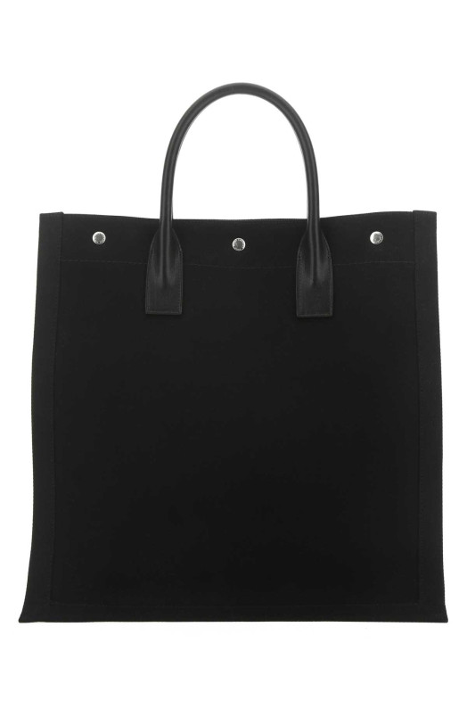 Black canvas Rive Gauche shopping bag SAINT LAURENT (632539FAAVR)