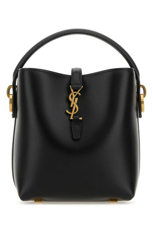 Black leather mini Le 37 bucket bag Black SAINT LAURENT (7658702R20W)
