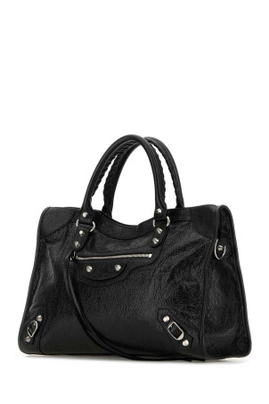 Black leather medium Le City handbag Black BALENCIAGA (8230582AA9S) Black leather medium Le City handbag Black BALENCIAGA (8230582AA9S)