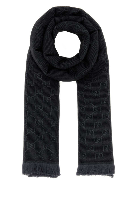 Embroidered wool scarf GUCCI (8485073G200)
