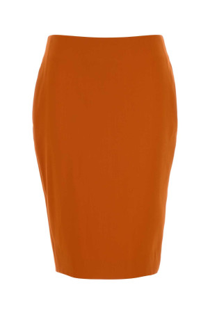 Orange stretch viscose blend skirt SAINT LAURENT (852654Y5J19)