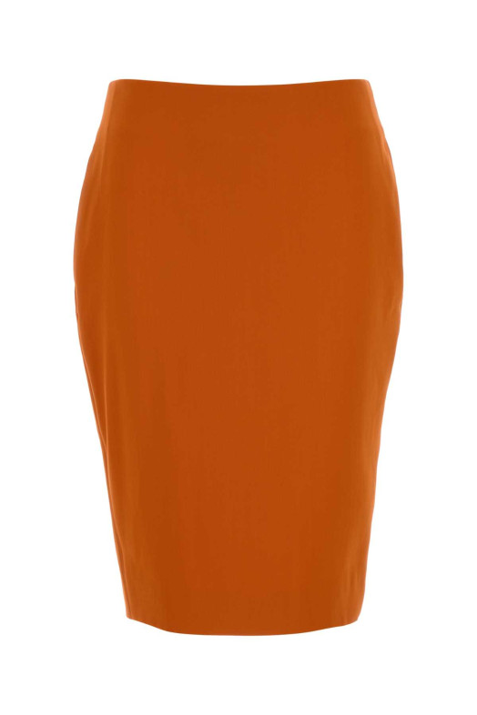 Orange stretch viscose blend skirt SAINT LAURENT (852654Y5J19)