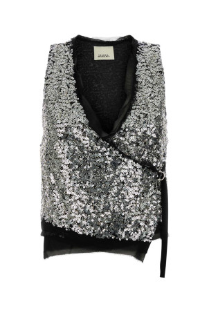 Embellished polyester Tahina vest ISABEL MARANT (GI0064FAC4J10I)