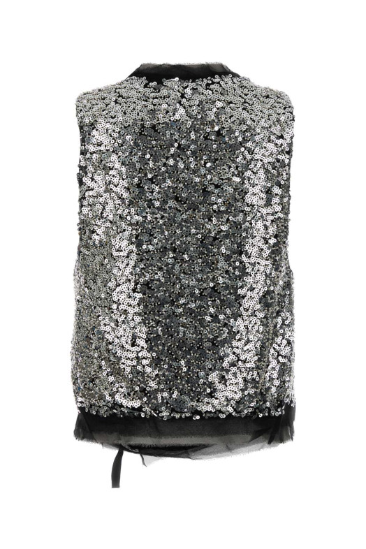 Embellished polyester Tahina vest ISABEL MARANT (GI0064FAC4J10I) Embellished polyester Tahina vest ISABEL MARANT (GI0064FAC4J10I)