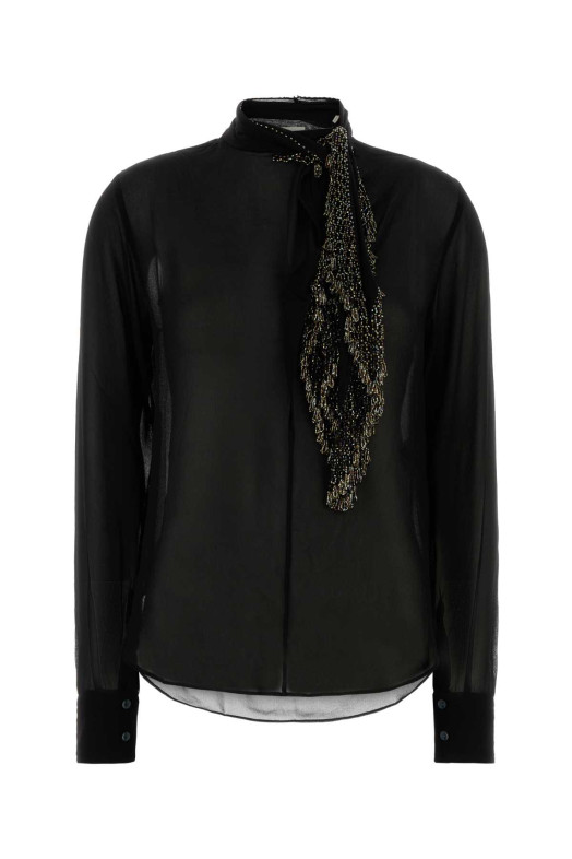 Блузка Elaura из черного крепа ISABEL MARANT (HT0727FAC4J16I) Блузка Elaura из черного крепа ISABEL MARANT (HT0727FAC4J16I)