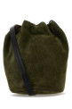 Кожаная сумка-ведро оливкового цвета MAISON MARGIELA (SB2ZH0003P8572)