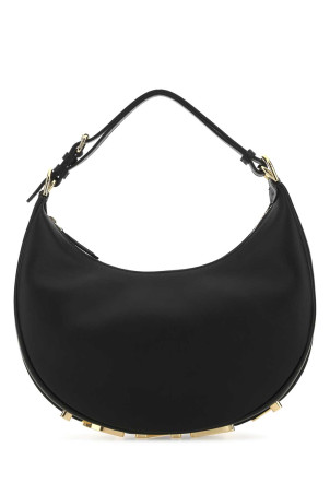 Black leather small Fendigraphy handbag FENDI (8BR798A5DY)