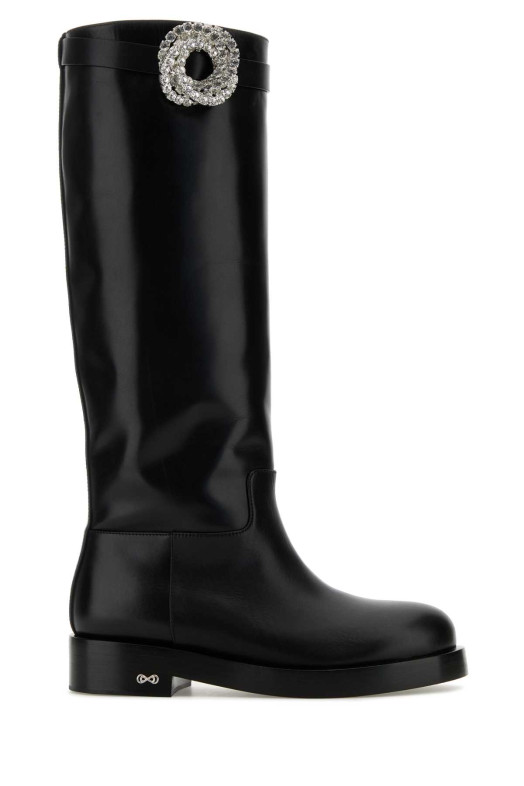 Black leather Galaxy Riding boots Black MACH&MACH (PF24S076940CLFBLK) Black leather Galaxy Riding boots Black MACH&MACH (PF24S076940CLFBLK)