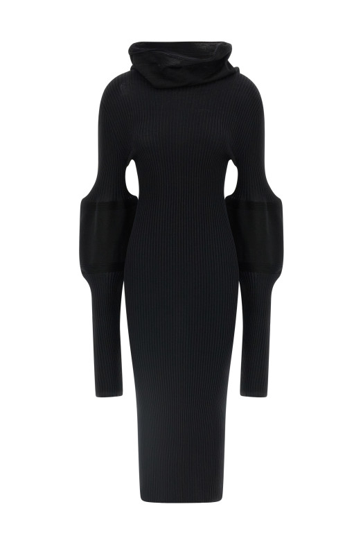 'Thin And Thick Knit' dress Black