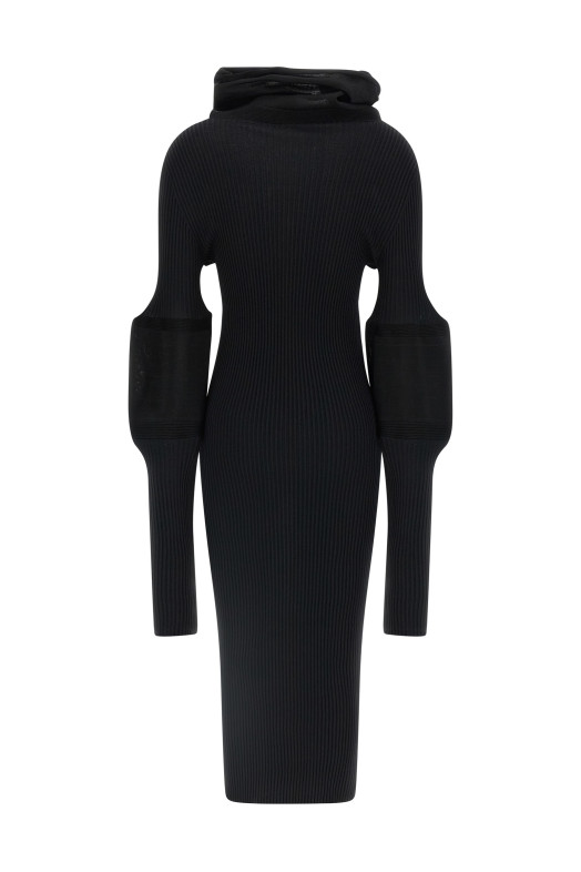 'Thin And Thick Knit' dress Black