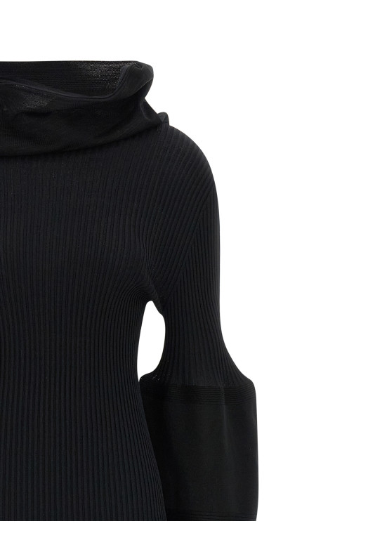 'Thin And Thick Knit' dress Black