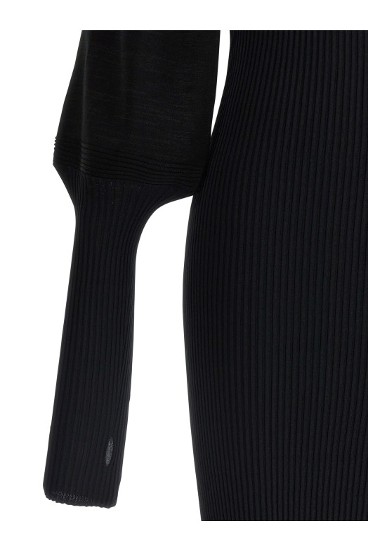 'Thin And Thick Knit' dress Black