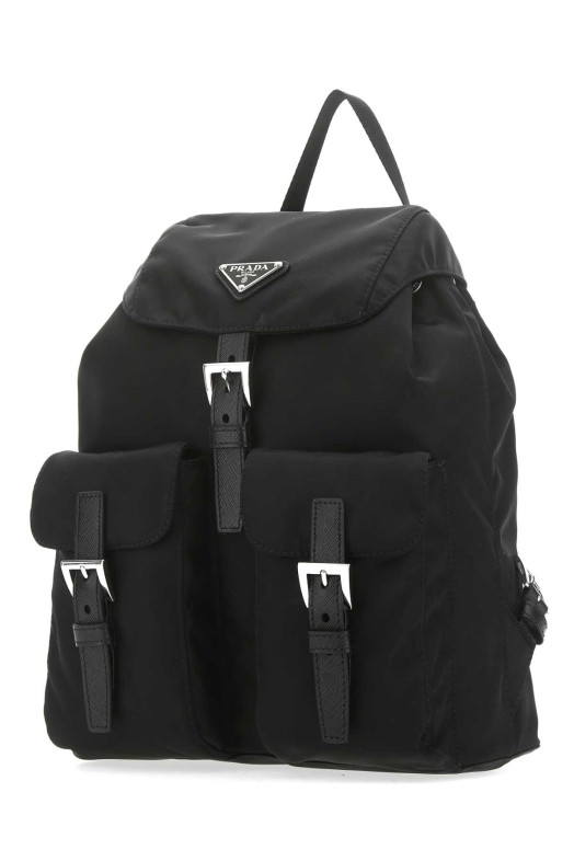 Black Re-nylon small backpack Black PRADA (1BZ677RV44)