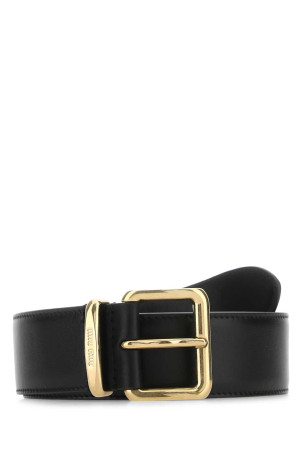 Черный кожаный ремень Black MIU MIU (5CC5362AIX) Черный кожаный ремень Black MIU MIU (5CC5362AIX)