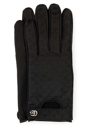 Black leather gloves GUCCI (8355803SAJL)