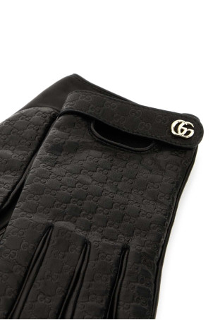 Black leather gloves GUCCI (8355803SAJL)