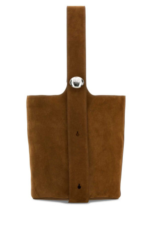 Большая сумка-ведро из замши цвета карамель Brown LOEWE (BANBBBHX01) Большая сумка-ведро из замши цвета карамель Brown LOEWE (BANBBBHX01)