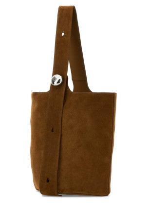 Большая сумка-ведро из замши цвета карамель Brown LOEWE (BANBBBHX01) Большая сумка-ведро из замши цвета карамель Brown LOEWE (BANBBBHX01)