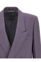 Double-breasted wool blazer Purple