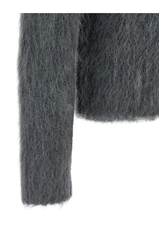 Mohair wool cardigan Gray