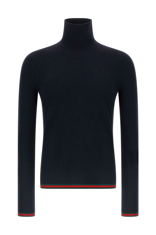 Сітка з веб-стрічкою, синя GUCCI 850166XKE044795