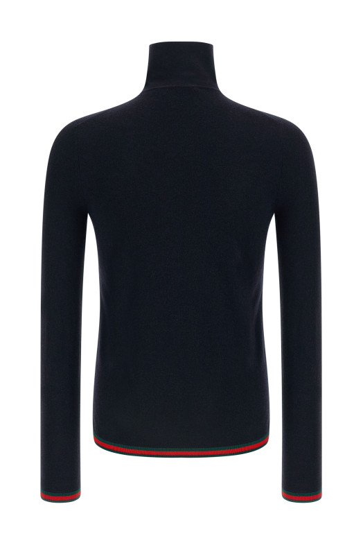 Сітка з веб-стрічкою, синя GUCCI 850166XKE044795