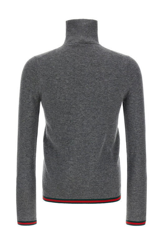 Сітка Web Ribbon сірого кольору GUCCI 850166XKE041081