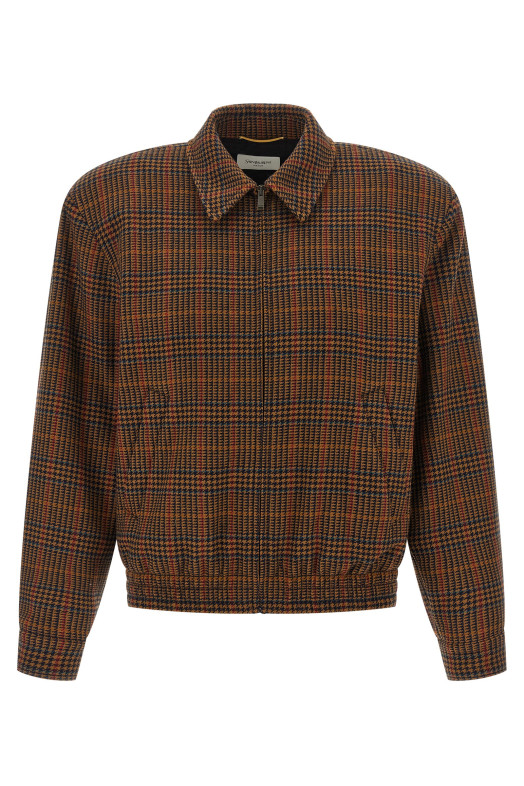 Wool bomber jacket Brown