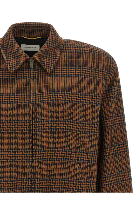 Wool bomber jacket Brown