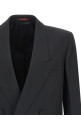 Double-breasted technical Panama blazer Black Double-breasted technical Panama blazer Black