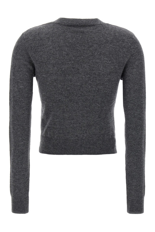 'Charcoal Blue Rose Jumper' sweater Gray