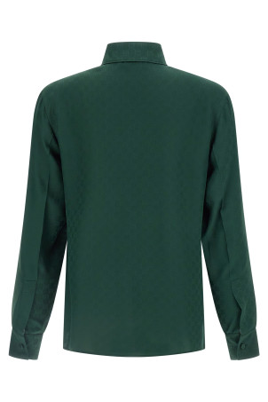 Рубашка GG из жаккарда Зеленая GUCCI 847034ZATF93514 Рубашка GG из жаккарда Зеленая GUCCI 847034ZATF93514