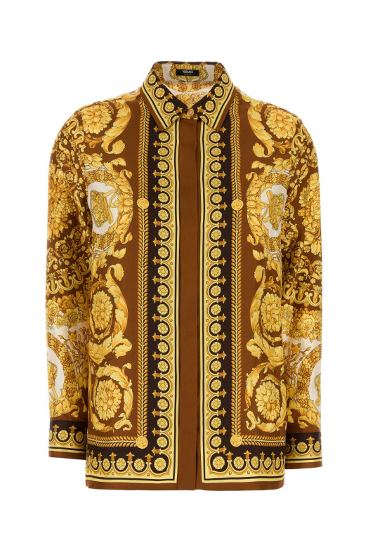 Printed silk shirt VERSACE (10013601A15215)