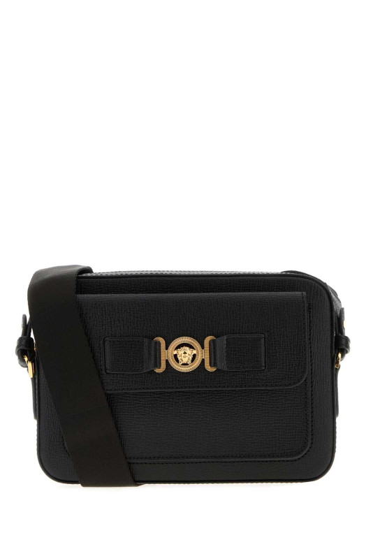 Black leather crossbody bag VERSACE (10202271A10544)