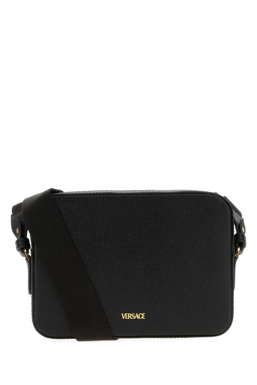 Black leather crossbody bag VERSACE (10202271A10544)