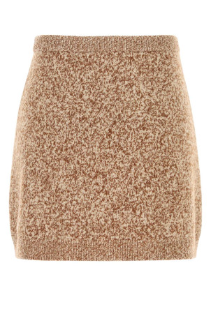 Двоколірна міні-спідниця з суміші натуральної вовни VERSACE (10203811A15451)