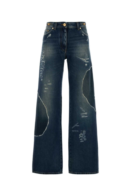 Denim wide-leg jeans VERSACE (10219541A16203) Denim wide-leg jeans VERSACE (10219541A16203)