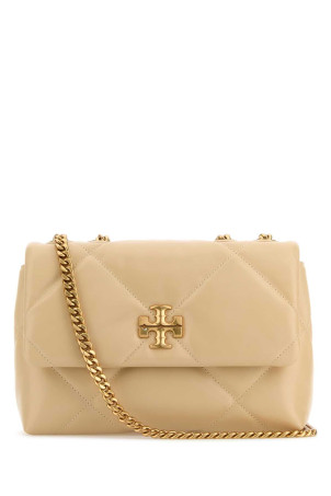 Бежевая кожаная небольшая сумка через плечо Kira TORY BURCH (154706) Бежевая кожаная небольшая сумка через плечо Kira TORY BURCH (154706)