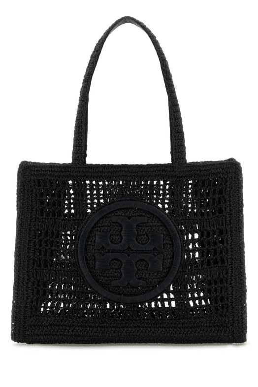 Black raffia small Ella shopping bag TORY BURCH (158040) Black raffia small Ella shopping bag TORY BURCH (158040)