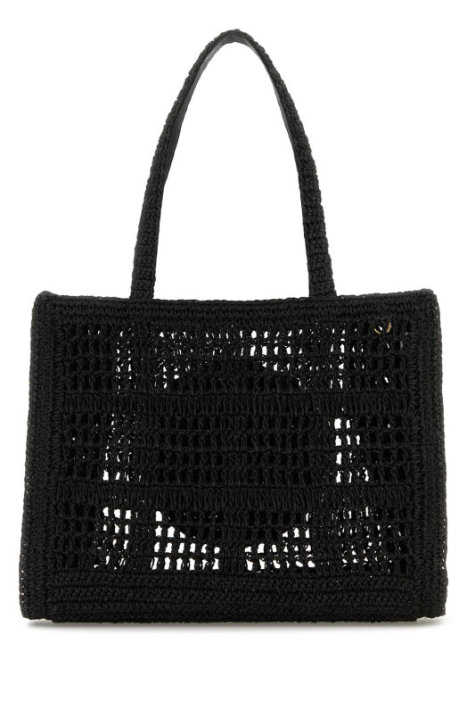Black raffia small Ella shopping bag TORY BURCH (158040) Black raffia small Ella shopping bag TORY BURCH (158040)