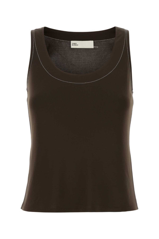 Brown viscose tank top TORY BURCH (170770) Brown viscose tank top TORY BURCH (170770)